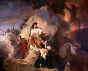 弗朗索瓦 爱德华 皮科特 : Cybele protege contre le Vesuve les villes de Stabiae Herculanum Pompei et